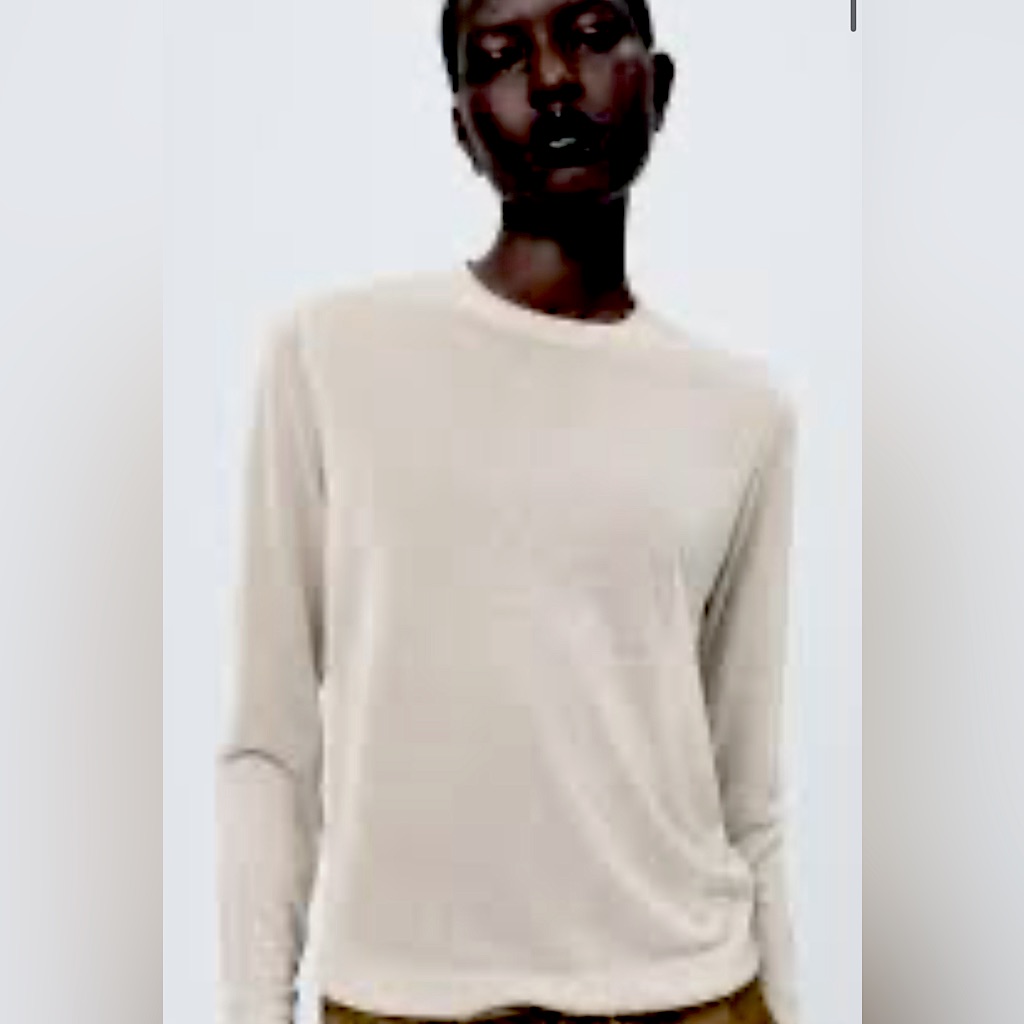 Zara White/Cream Fine Sweater